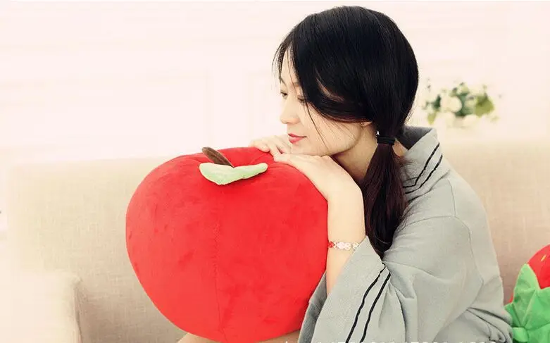 

new creative plush red apple toy simulaiton apple pillow gift about 40cm 0242