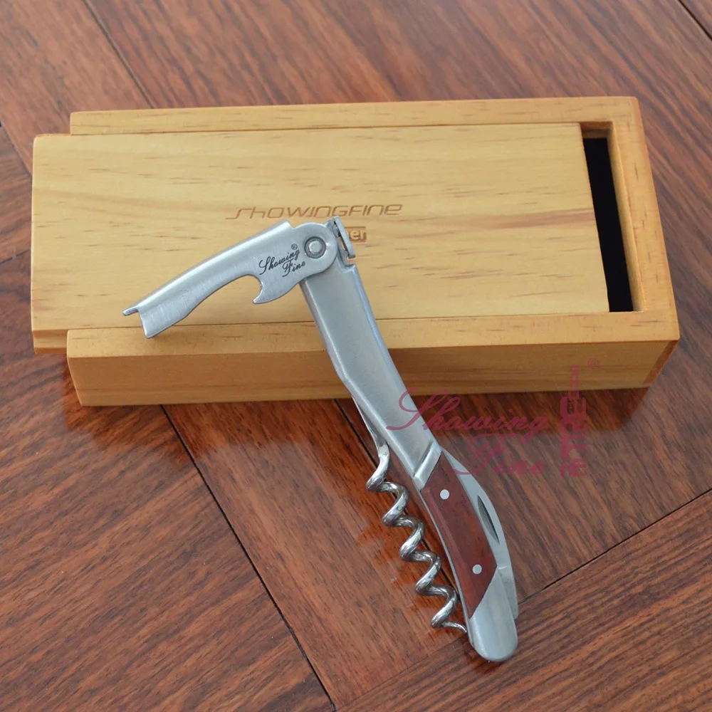 

Christmas Gift Laguiole Wine Corkscrew Opener Stainless Steel Bottle Opener with ROSEwood Handle Sacacorchos Wooden Box Packing