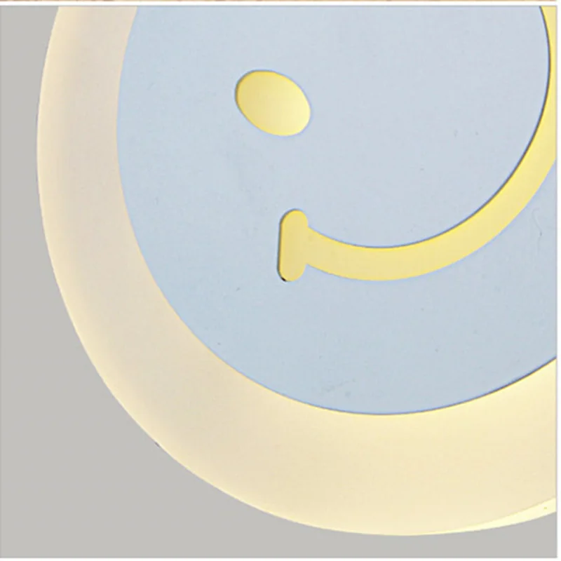 

Led indoor wall lamps Modern Acrylic wall Sconce Interior with smile Surface Mounted Home Decoration