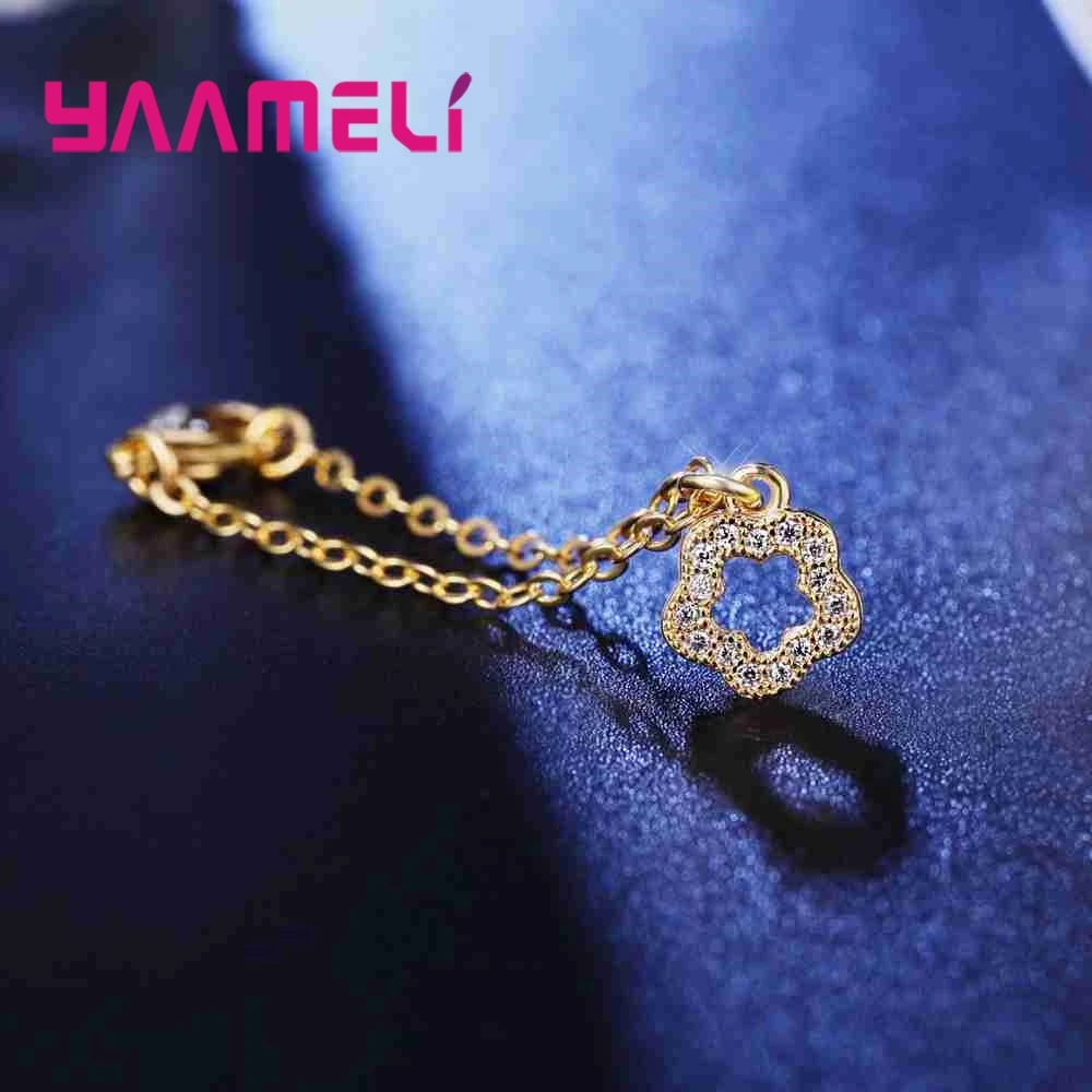 Женский аксессуар для часов с подвеской четырех форм серебро 925 пробы золотой