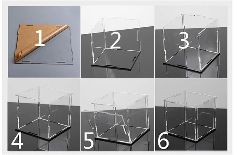 Акриловая демонстрационная коробка, 3D металлические пазлы, фигурки, Звездные войны, Marvel, драконий жемчуг, модель игрушки, несколько размеров, пылезащитный чехол