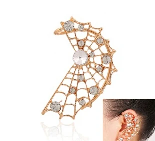 2015 New women Fashion Nightclub exaggerated punk tidal van webs hanging ears fine jewelry earrings clips accessories for | Украшения и
