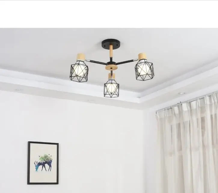 Индивидуальный Железный потолочный светильник в скандинавском стиле для