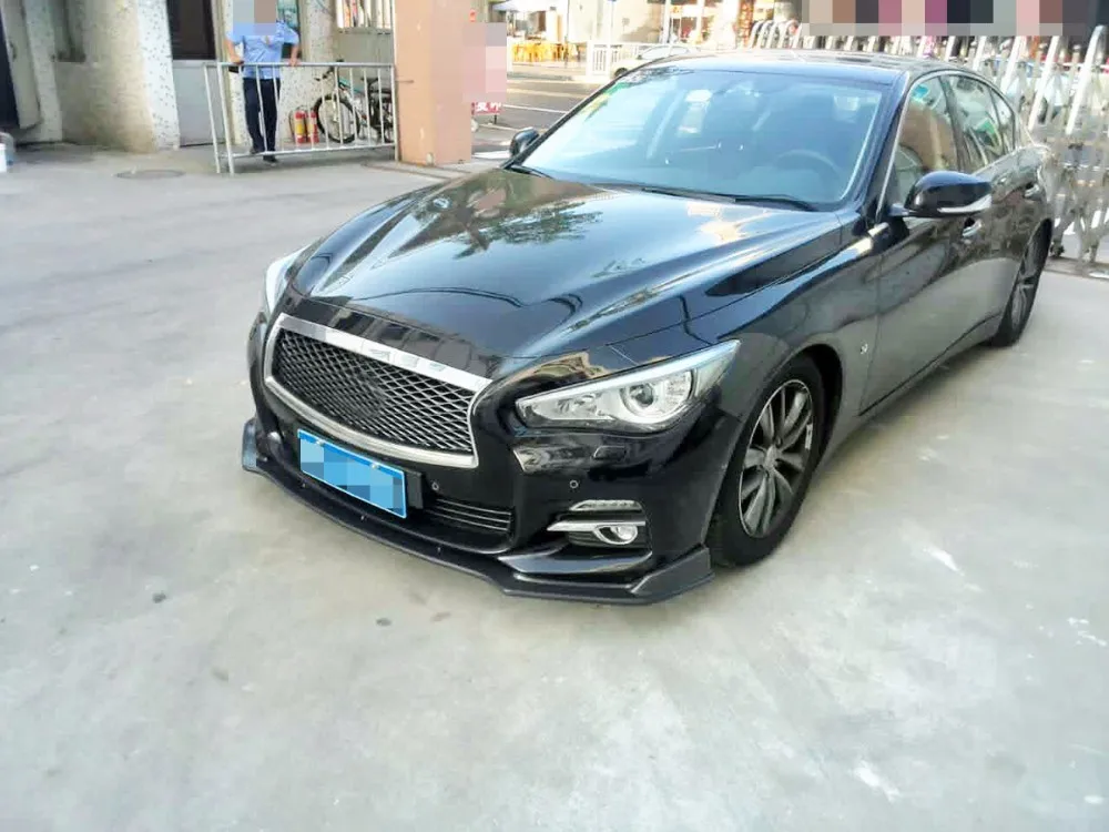Авто-Стайлинг ПУ авто передний блеск для губ передний спойлер для infiniti Q50 Стандартный бампер только 2014UP