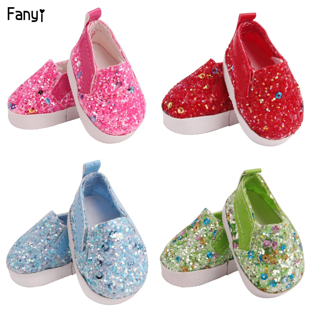 doll shoes 1/6 and 14 inches baby Shiny flash 5.5cm beautiful yellow blue red accessories | Игрушки и хобби