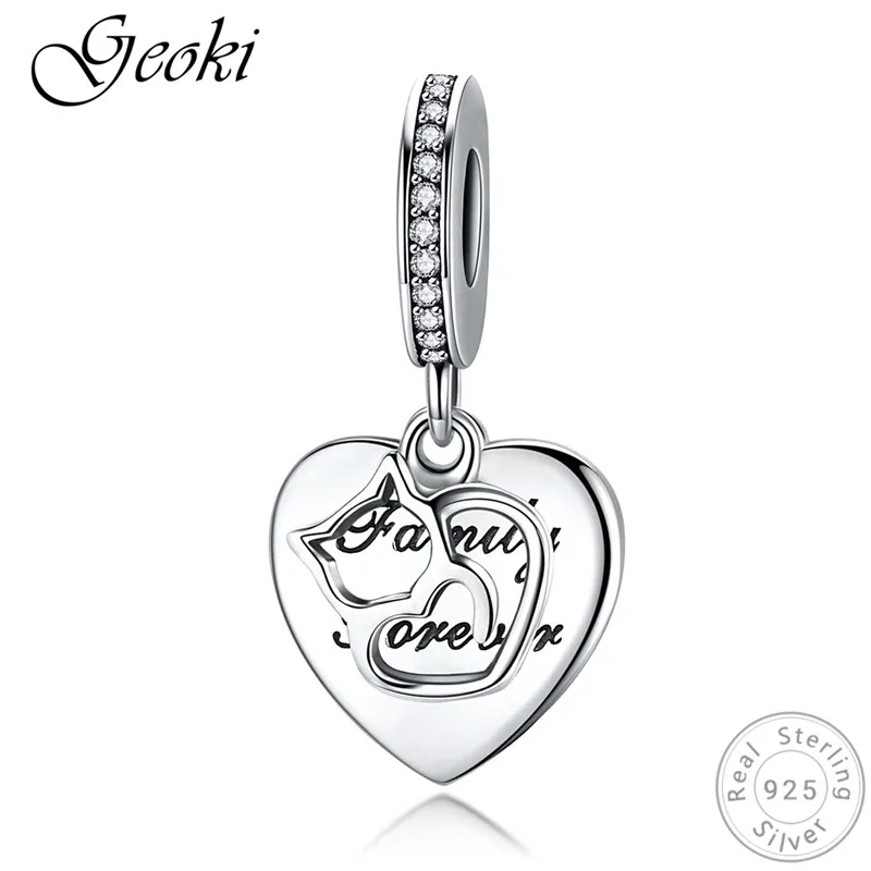 Geoki 925 пробы, серебряный, синий, земля, астронавт, самолет, талисманы, подходят к оригиналу Pandora, браслет, якорь, перо, Русалка, Бабочка, бусины - Цвет: GSCC865-1