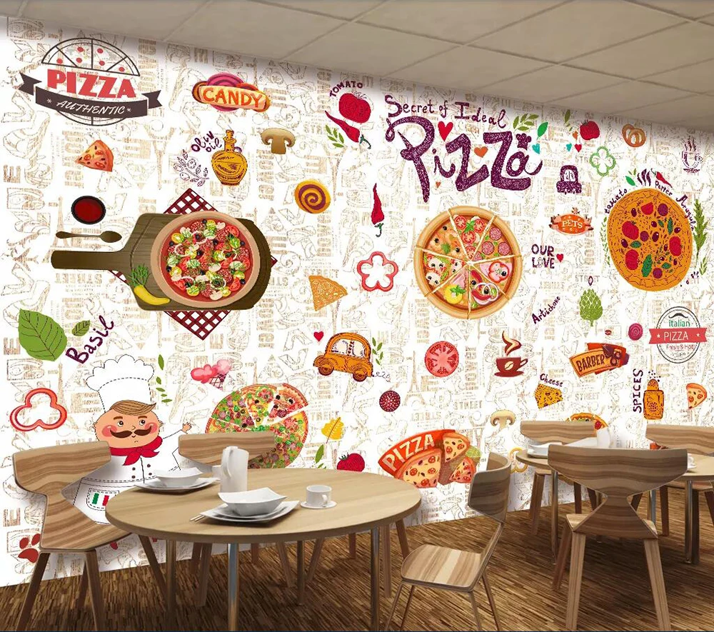Custom wallpaper Restaurant pizza background wall | Обустройство дома