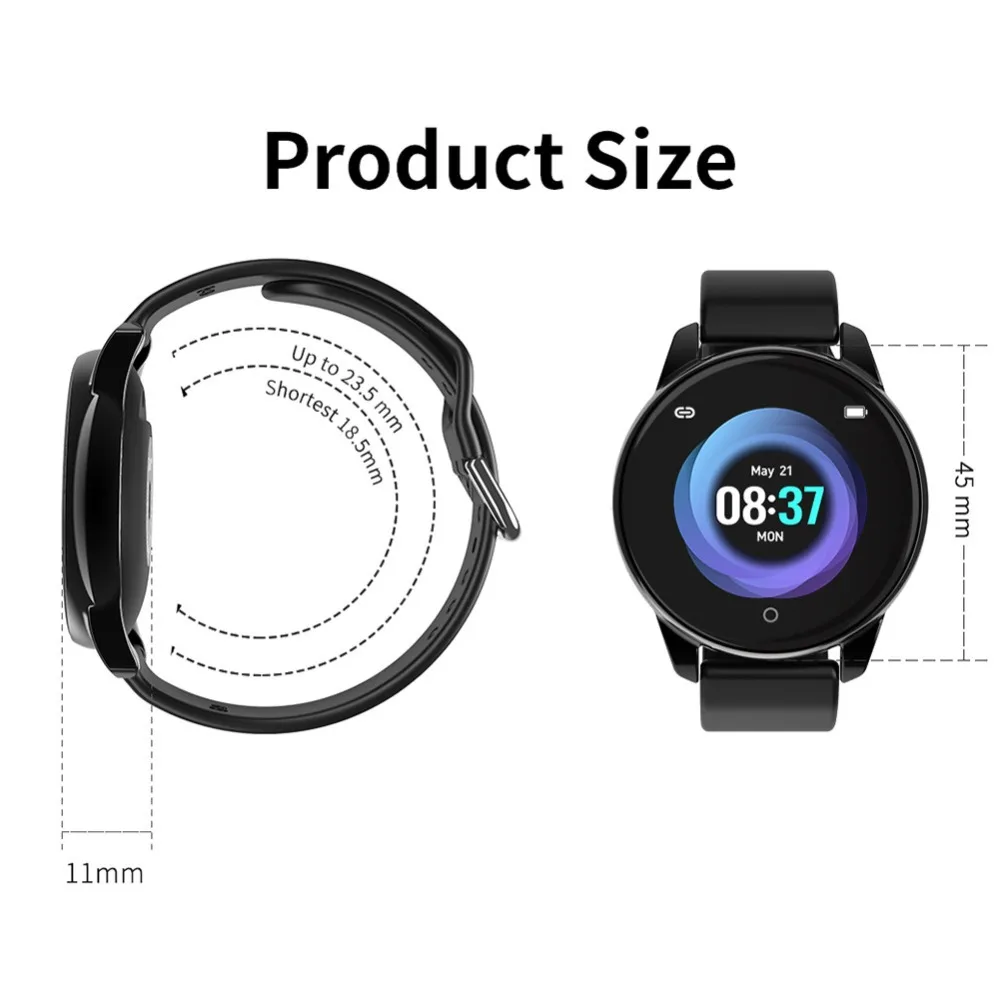 Обновление Bluetooth Smartwatch водонепроницаемый IP67 монитор сердечного ритма мульти-спортивный фитнес-трекер совместим с телефонами Android IOS