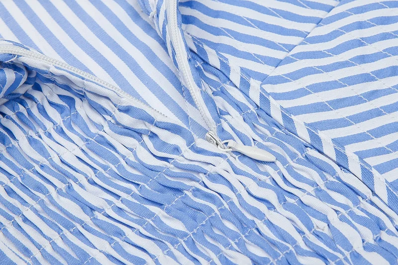 

Bqueen 2017 New Arrival Sexy Casual One Shoulder Backless Ruffles Short Strapless Striped Summer Women's Lady Tank Top