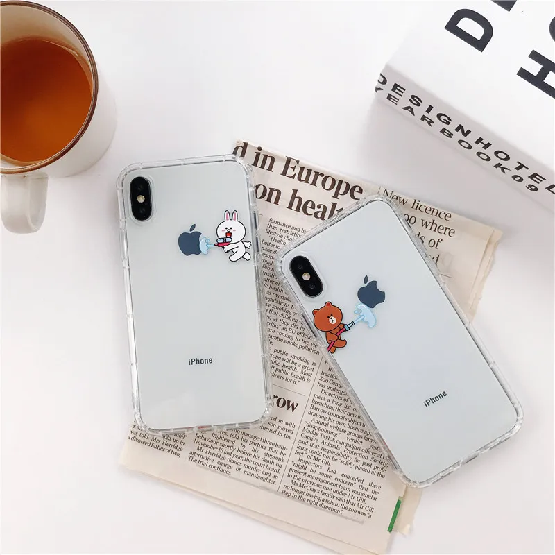 Противоударный мягкий ТПУ чехол для iPhone X 6 6s 7 8 плюс стильная футболка с