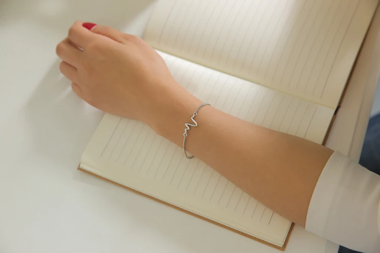 Новое поступление 2019 корейские модные популярные простые волнистые ЭКГ браслеты