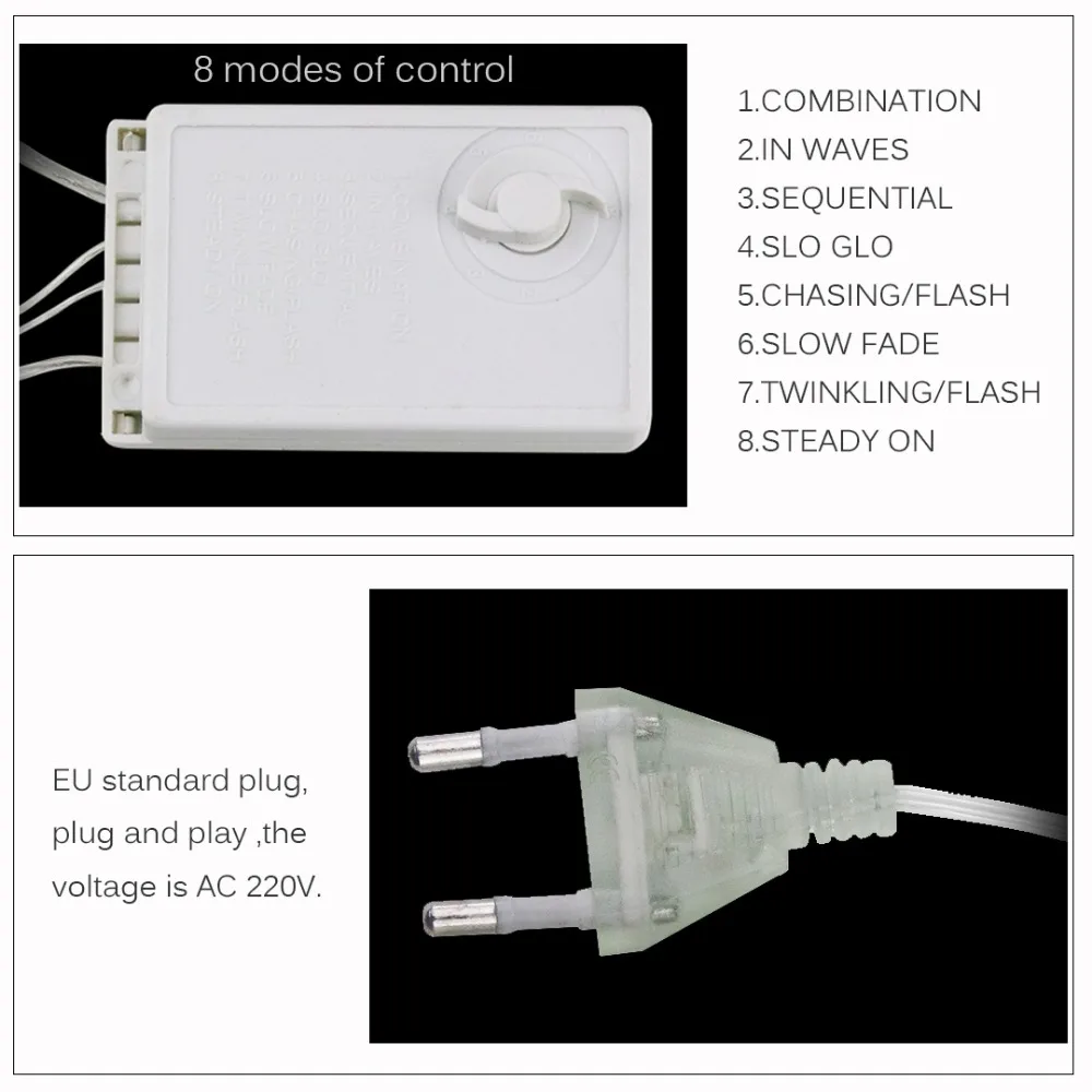 

100M LED String Lights Fairy Holiday Deaoration Light AC220V Outdoor Lighting For Ramadan Christmas Wedding 600/800 LEDs JQ