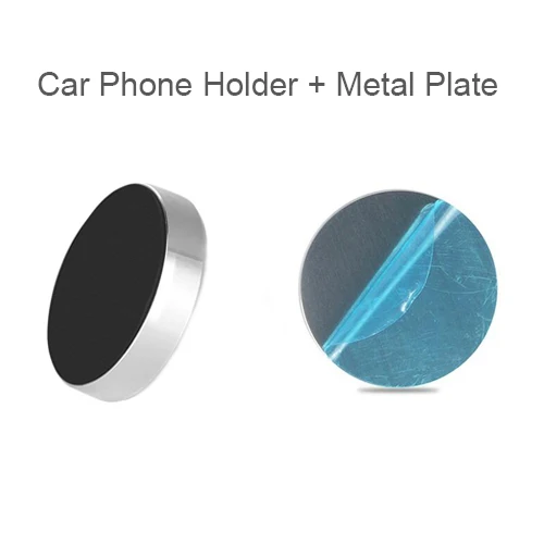 Silver Магнитный автомобильный держатель для телефона, магнитная подставка для мобильного телефона, держатель на руль, магнитный настенный держатель для iPhone, samsung, Xiaomi - Цвет: Silver