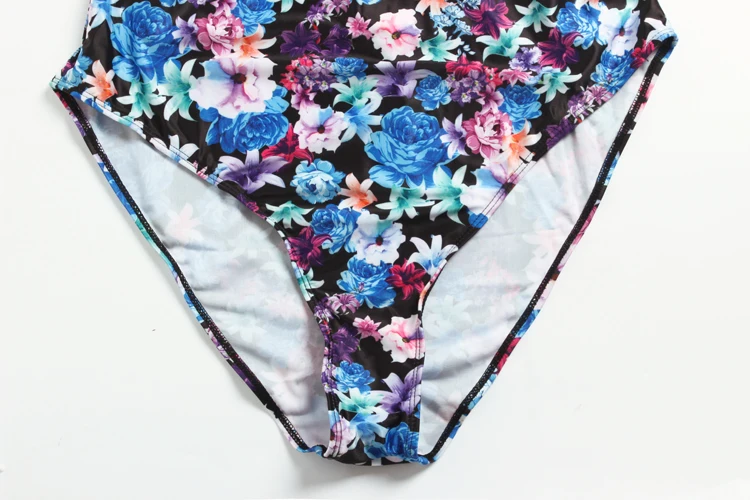 PLUS SIZE ONE PIECE swimsuit ruffle swimwear women off shoulder monokini print maillot large sizes swimsuit ruffled swimwear