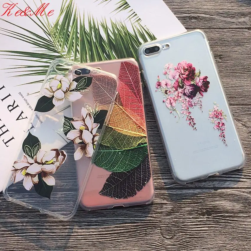 Для iPhone5S чехол мягкий TPU чехол для Apple iPhone 8 6S 7 Plus XS Max чехол для телефона с принтом красивые цветы фрукты Супер Мода