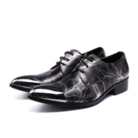 italian shoes men steel toe zapatos hombre men spike shoes black suit brands dress wedding shoes loafers genuine leather