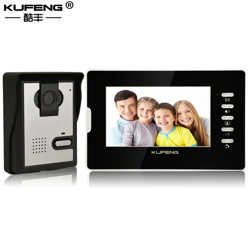 2018 Смарт визуальный видео звонок с 7 дюймовым экраном тревоги саботажа