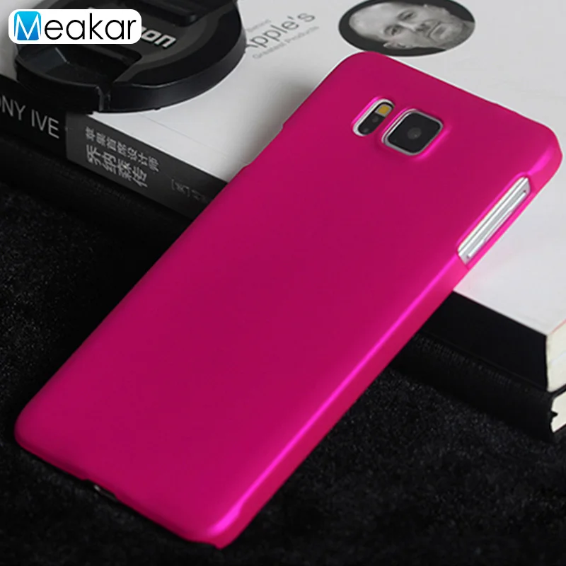 Пластик Coque 4.7For samsung Galaxy Alpha чехол для samsung Galaxy Alpha Sm G850F G850 Sm-G850F телефона чехол-лента на заднюю панель - Цвет: rose red
