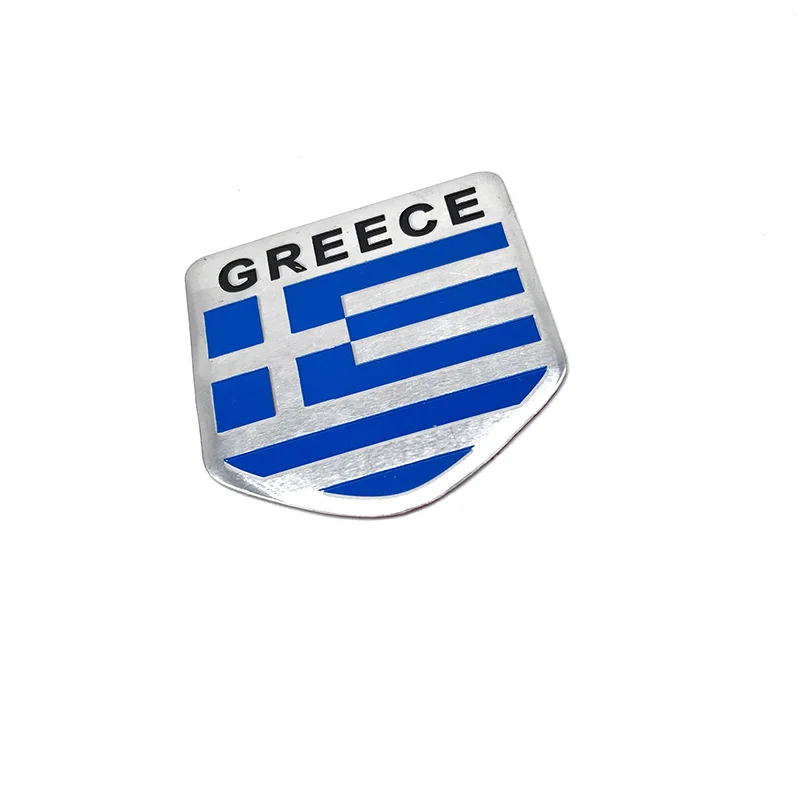 3D из алюминиевого сплава с греческим флагом эмблема значок для кузова автомобиля