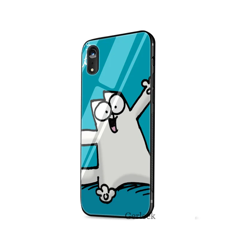 Стеклянный чехол для телефона милый iPhone 5 5S SE 6 6s 7 8 Plus X XS XR Max защитный