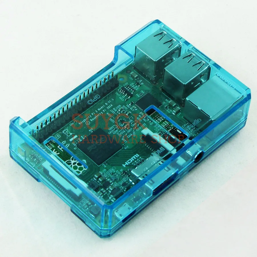Raspberry PI 3 Model B + plus прозрачный синий чехол Корпус коробка для 2 PI3 Модель