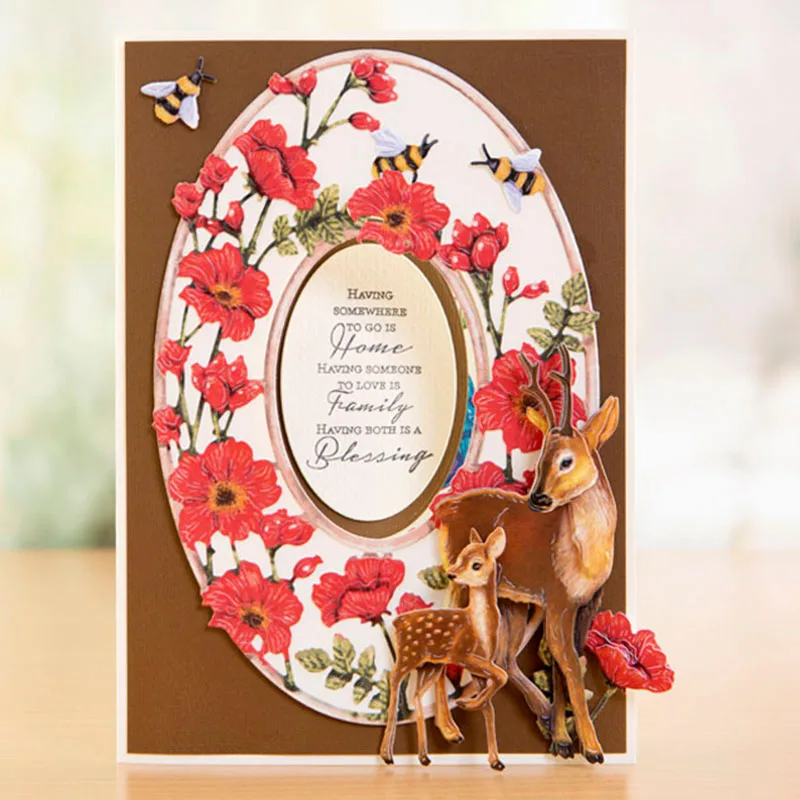 

Металлические Вырубные штампы в виде оленя Sika для скрапбукинга «сделай сам», декоративные трафареты для рукоделия, новинка 2019