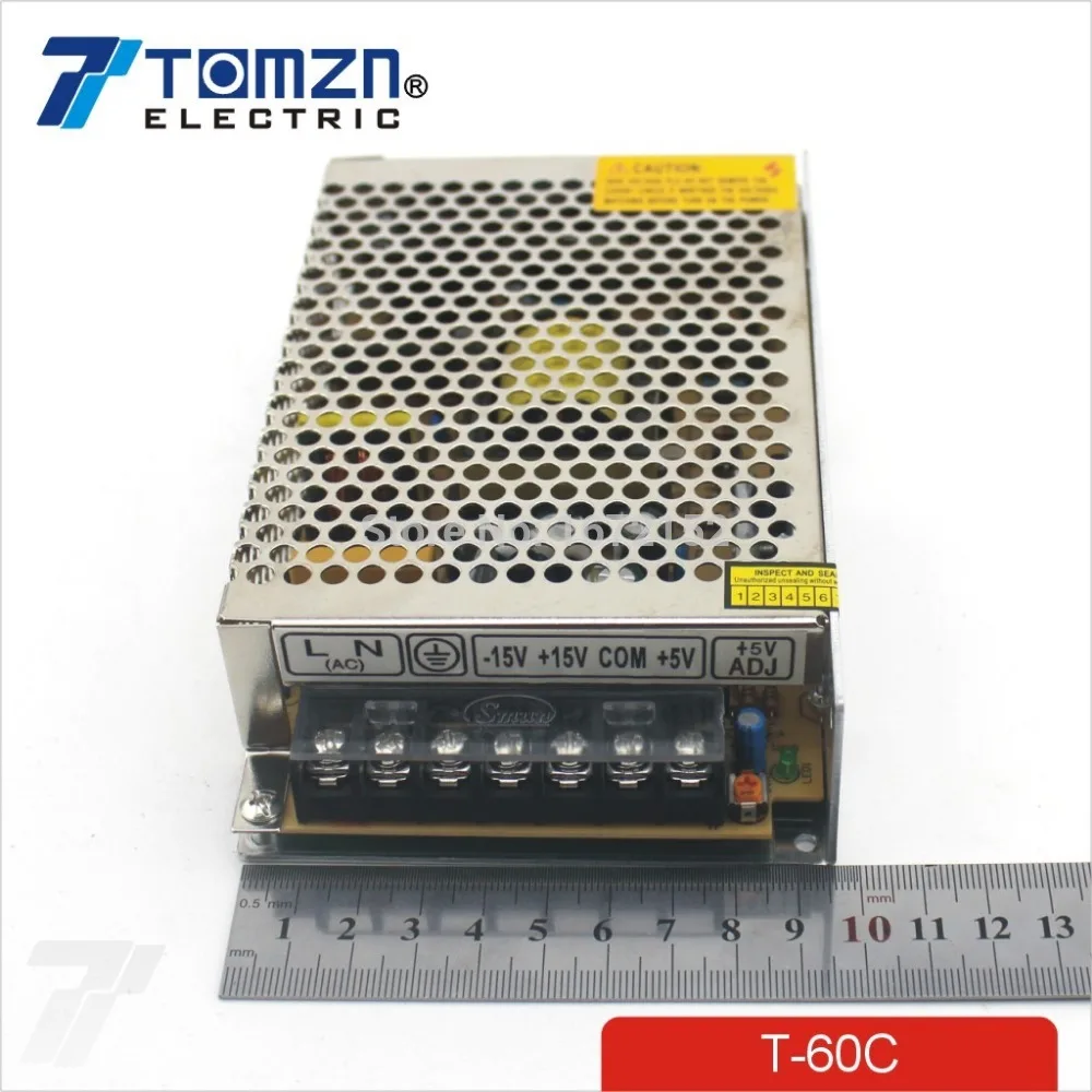 60 Вт тройной выход 5 V 15 V-15 V коммутации источники питания AC к DC DC5A 2A 0.5A