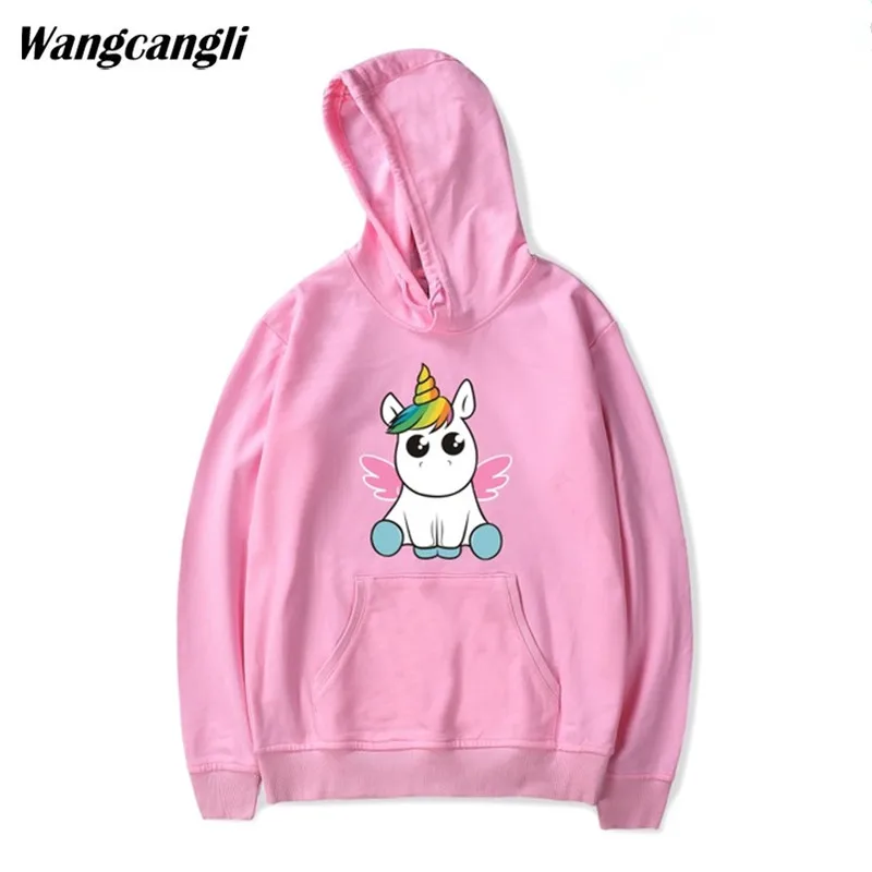 Толстовка с капюшоном и принтом единорога Осень зима|women sweatshirt|women sweatshirt brandwomen