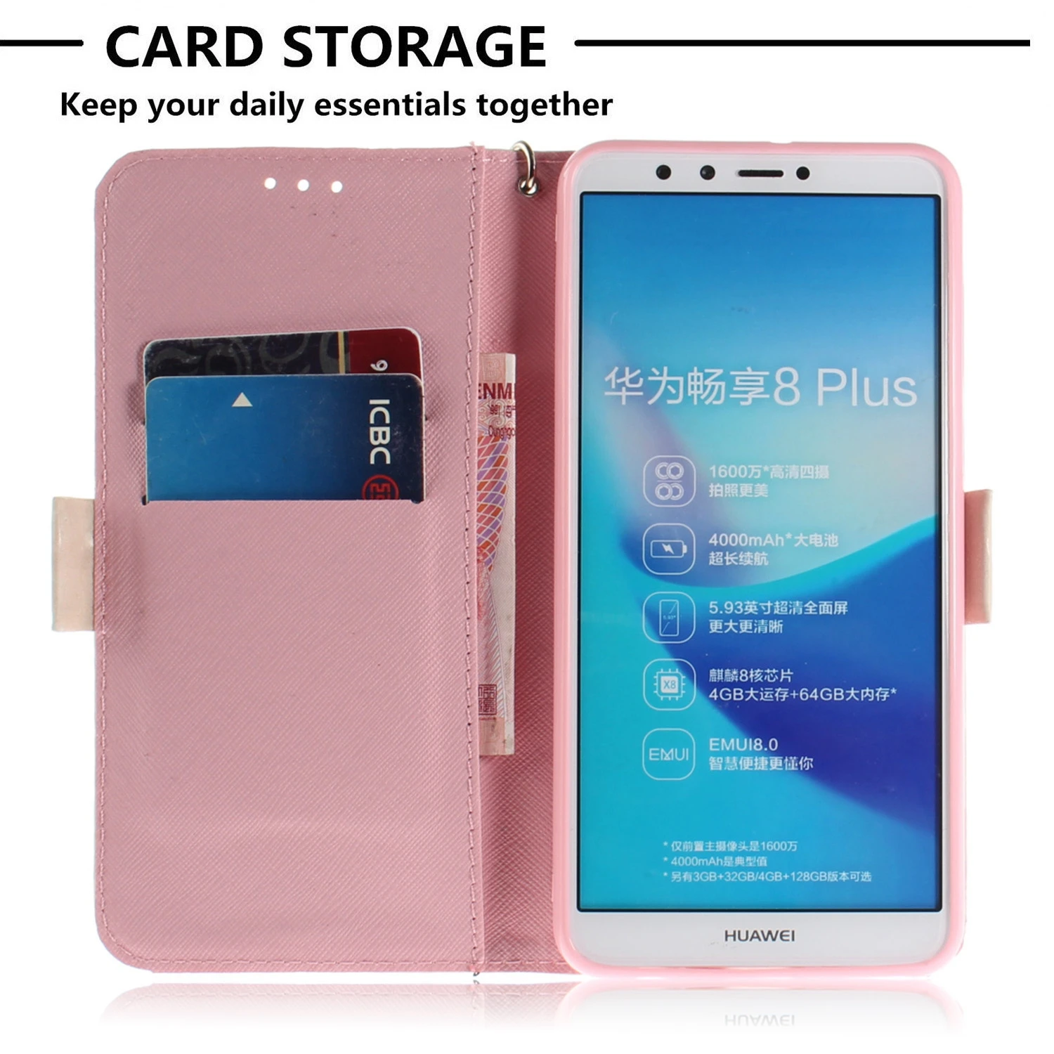 Чехол Кошелек для Huawei Y9 Y 9 2018 FLA LX1 LX2 кожаный чехол мобильного телефона 9Y яркая