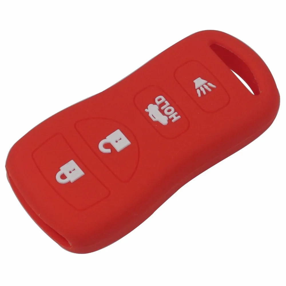 Jingyuqin 4 кнопки Smart Remote силиконовый чехол для ключей от машины Fob Для Nissan Armada Sentra 350Z