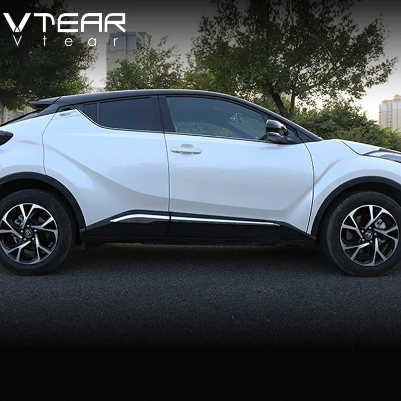 Vtear для Toyota CHR C HR 2017 2018 2019 корпус автомобильной двери из нержавеющей стали Боковая