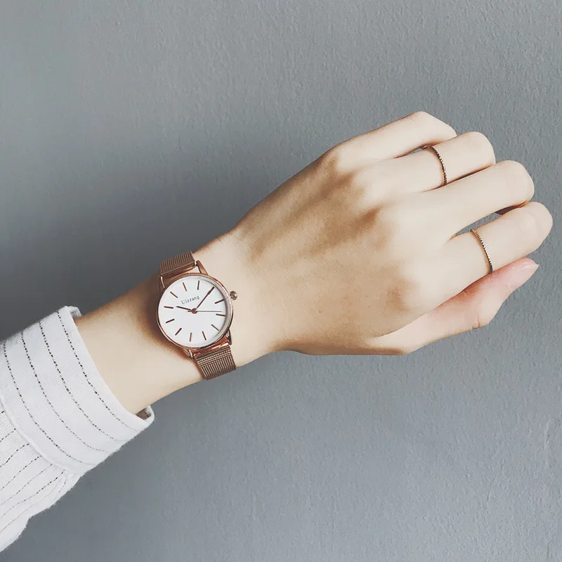 Золотые сетчатые Модные мужские и женские кварцевые часы 2021 Ulzzang люксовый бренд