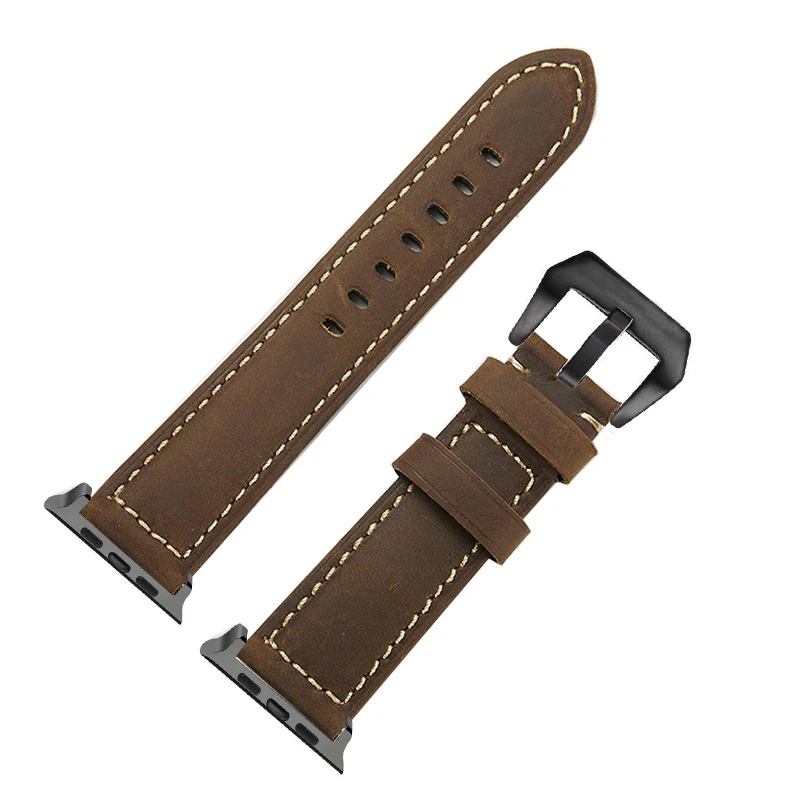 Аксессуары для часов Apple Watch Band 44 мм 42 коричневый матовый кожаный ремешок аpple 40 38