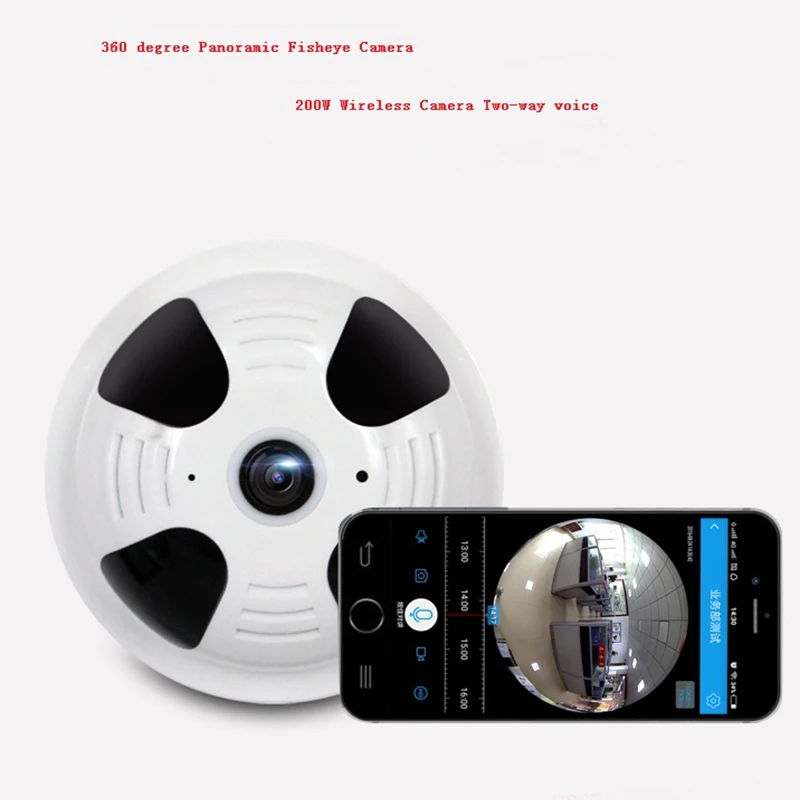 МБР панорамный Fisheye Wi Fi мини Камера Cctv 2MP 1080 P Беспроводной Дома Инфракрасный Ip 360