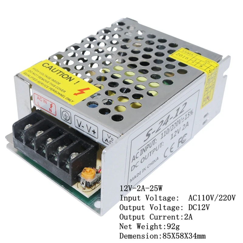 Алюминиевый переключатель питания AC100 240V DC 12V 2A 3A 5A 10A 20A 30A 40A 50A драйвер адаптера