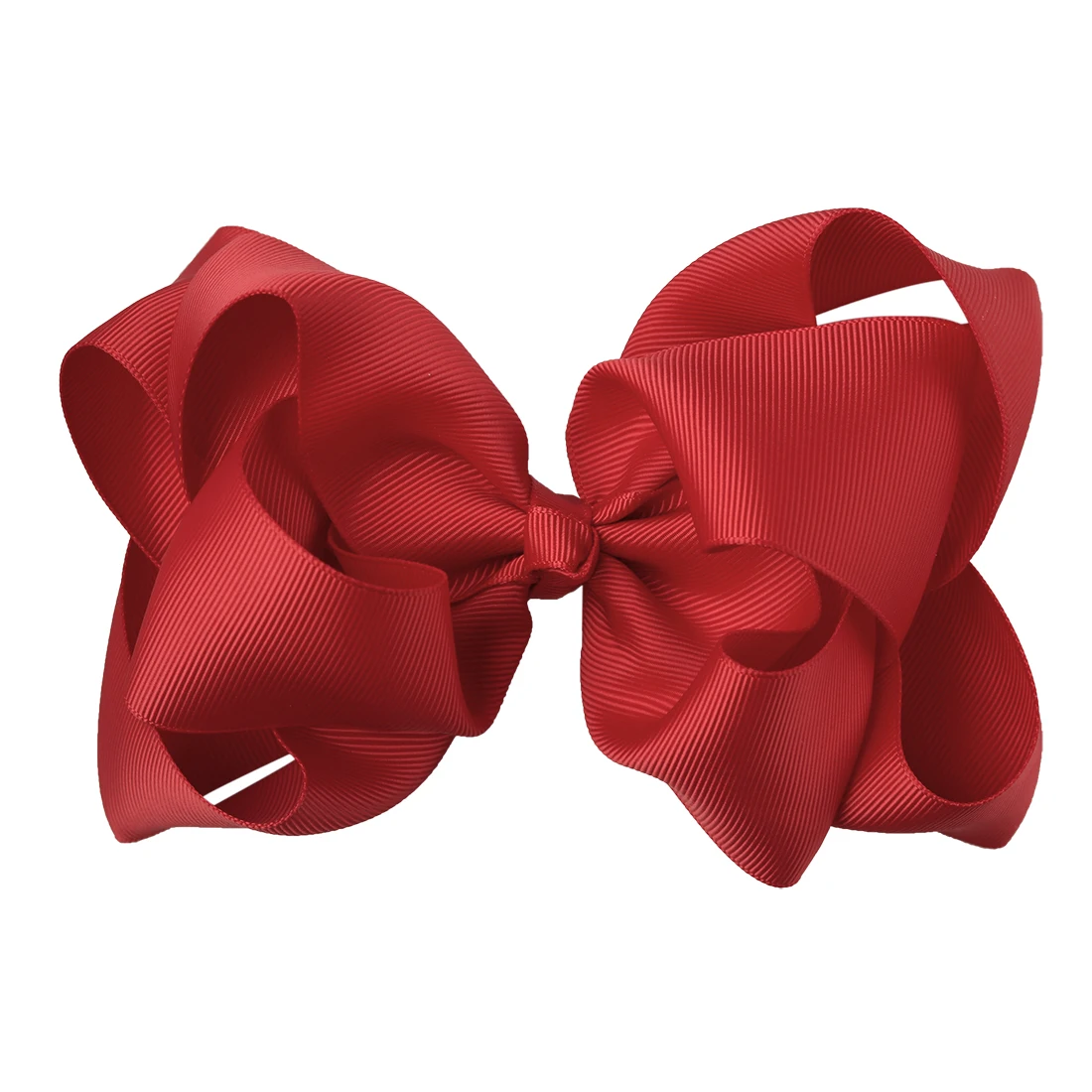 6&quot Double Stacked Grosgrain Ribbon Boutique Hair Bow with Clips Large Plain Clip Hairpins Girls Accessories 15 Color | Детская