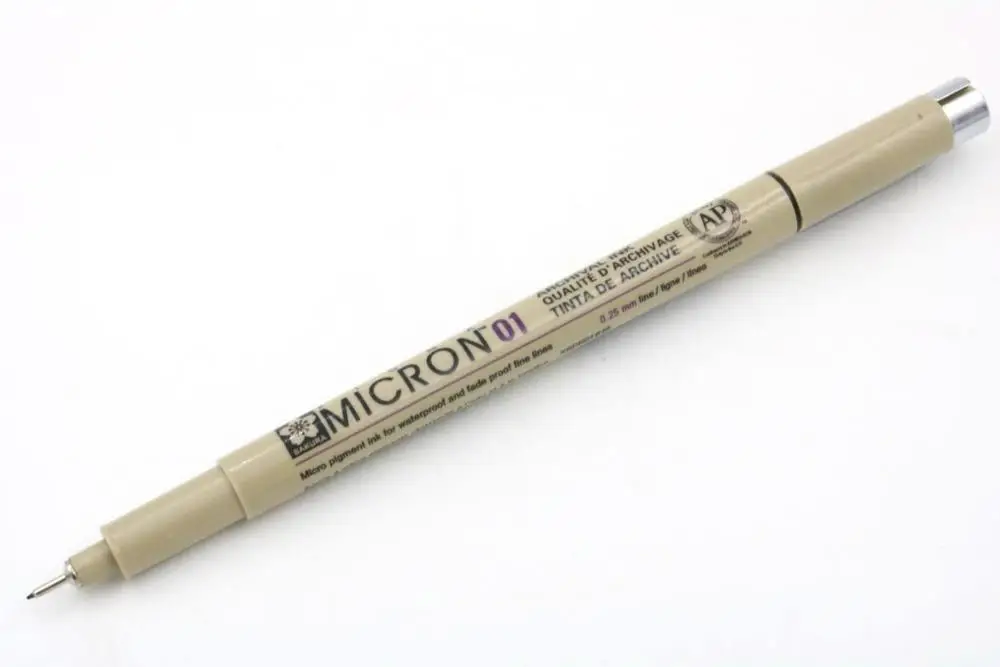 01 Пигмент Sakura Micron Neelde каллиграфия мягкая кисть для рисования 005 01 02 03 04 05 08 кисть 1,0 гр 1 2 3 тонкие Маркеры Ручка - Цвет: 01