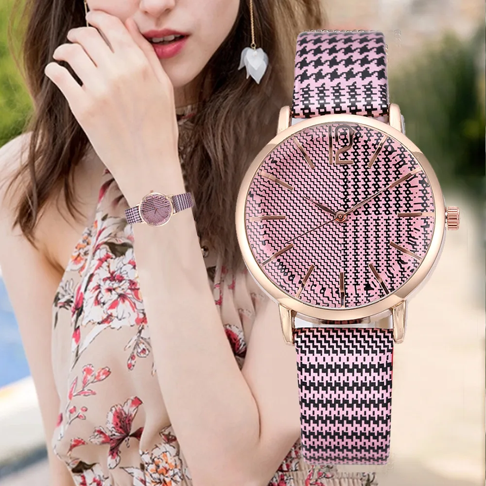 Женские модные часы повседневные с ремешком кварцевые наручные Reloj Mujer saat