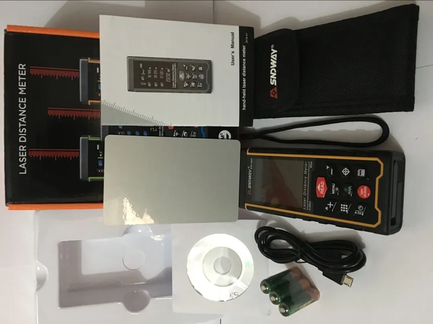 Лазерный дальномер лазер SNDWAY цифровая лента USB цветной дисплей аккумуляторный 70