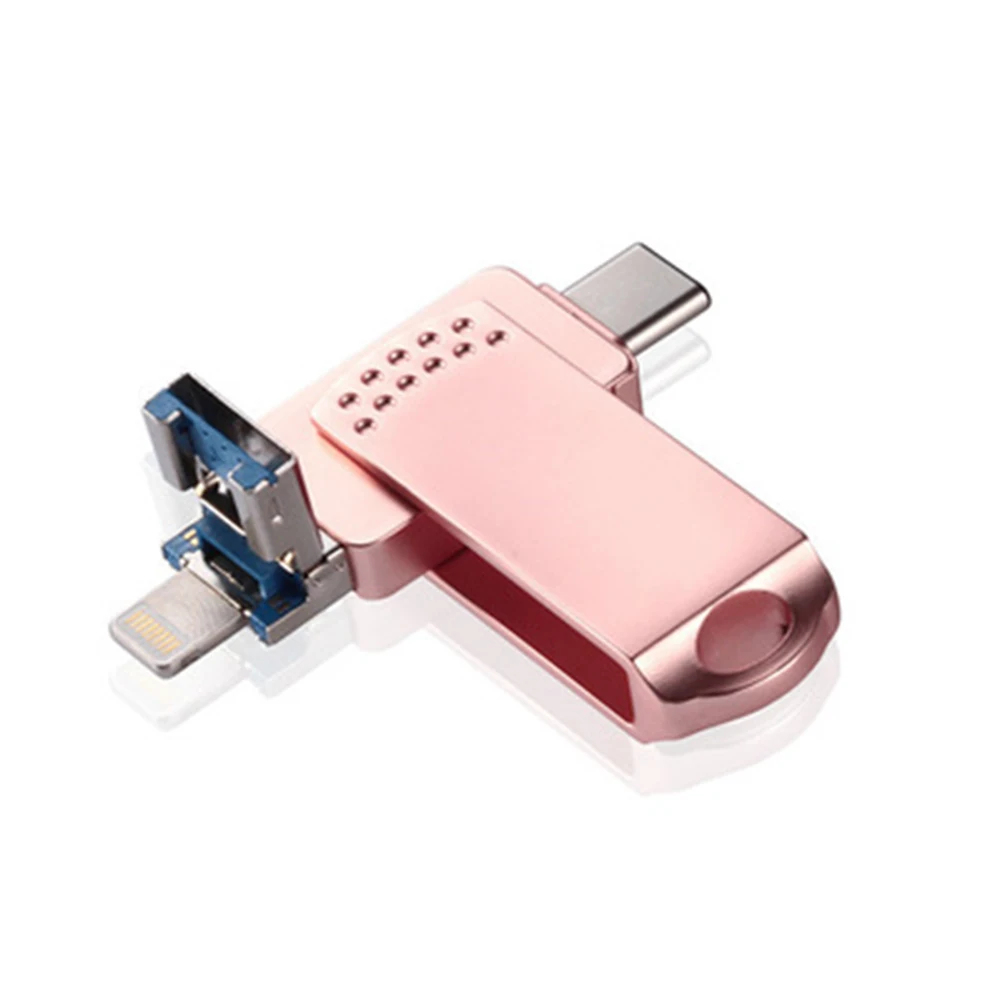 USB флеш-накопитель 128 ГБ USB 3,0, внешний USB накопитель типа C для iPhone iPad, компьютеров iOS и новых MacBook USB-C(розовый