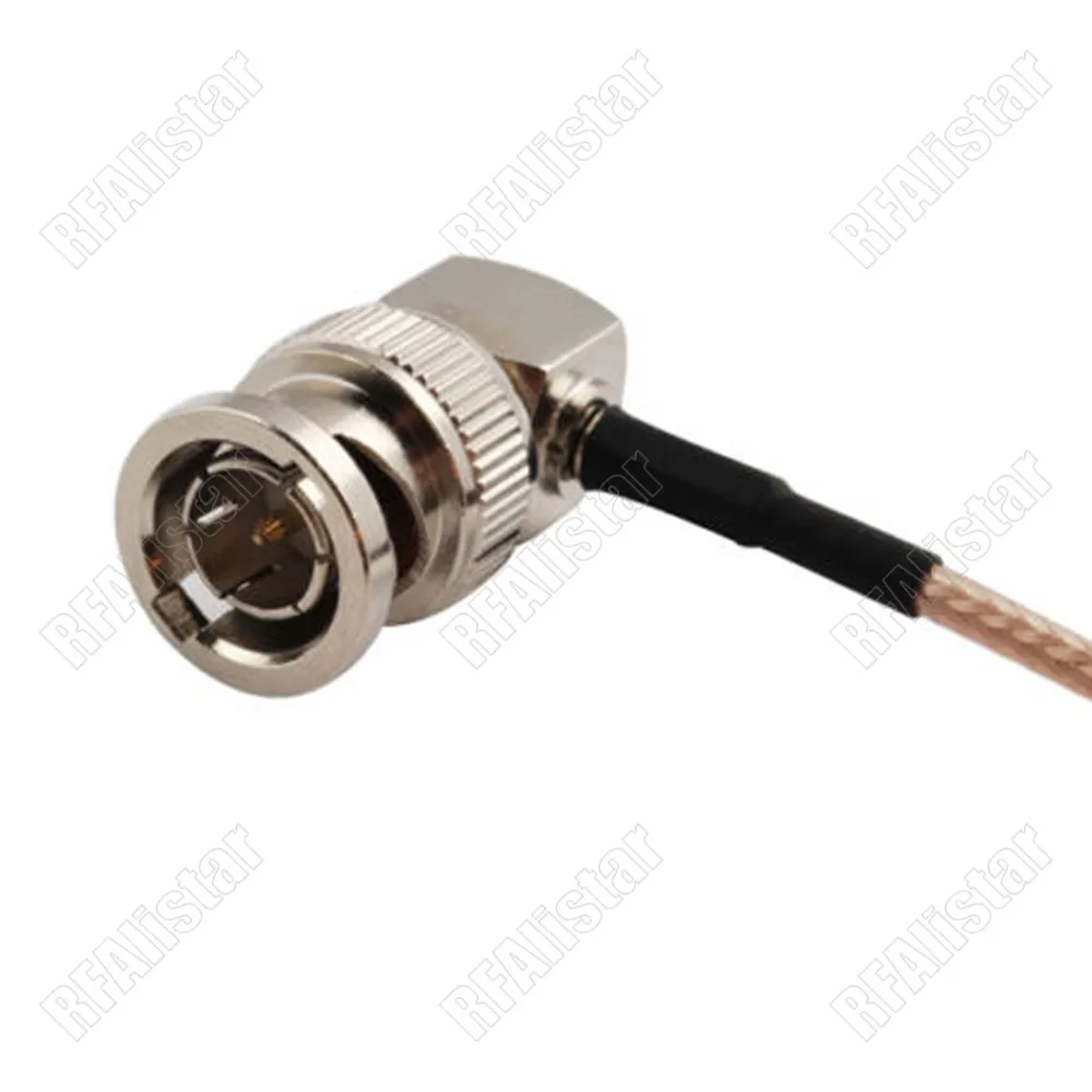 BNC штекер прямой угол к MCX Штекер RA разъем 75ohm RG179 RF адаптер ОТРЕЗОК кабеля 15 см/30