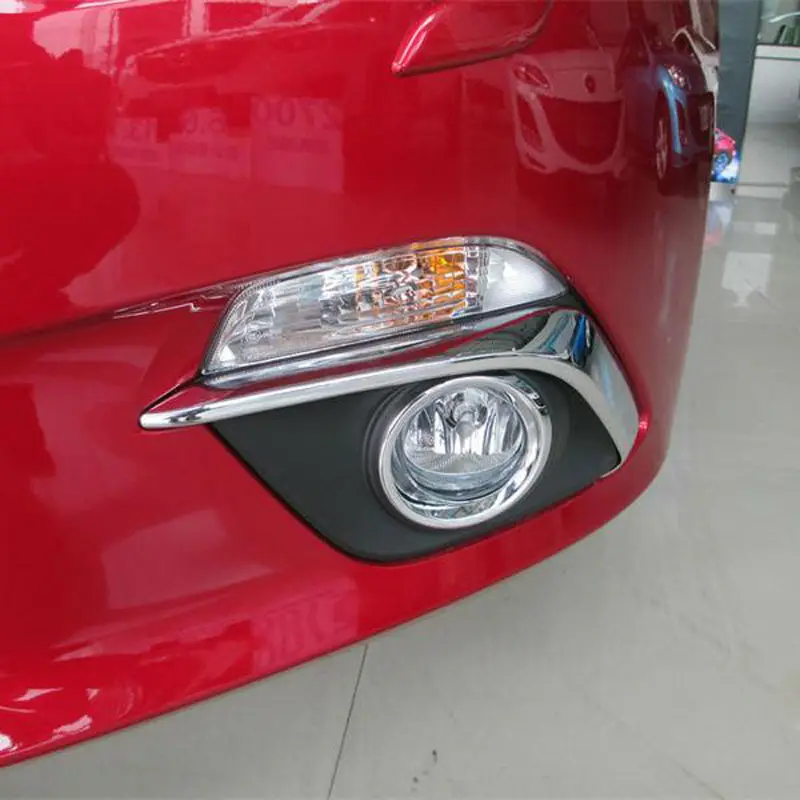 Для MAZDA 3 Axela BM ABS Хромированная передняя противотуманная фара для бровей век противотуманная фара Крышка лампы Отделка автомобильные аксессуары 2 шт./компл