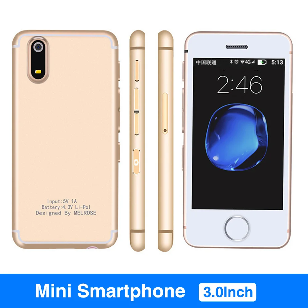 Маленький смартфон Melrose S9X MT6580A/X четырехъядерный ультратонкий мини мобильный