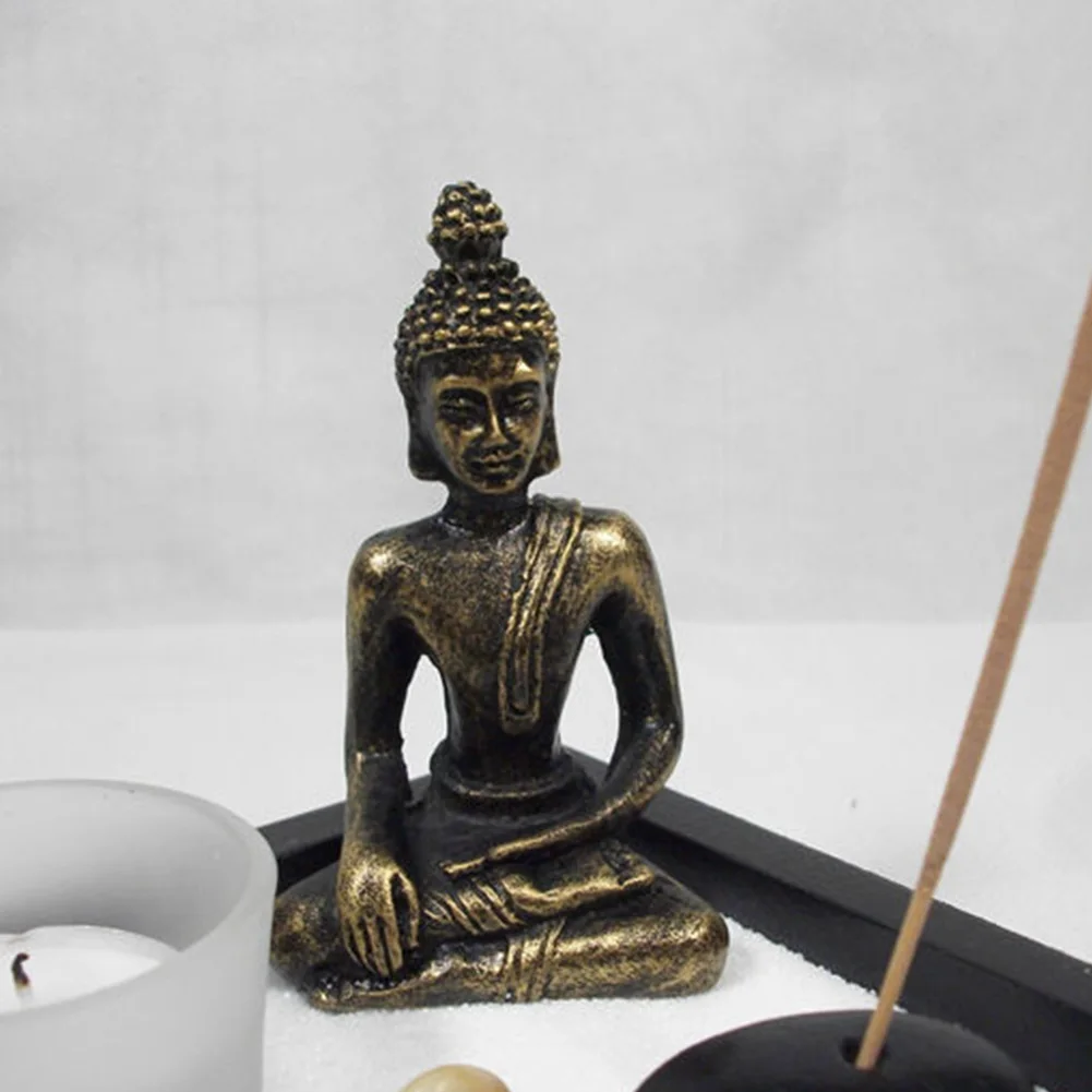 Desktop Symbol Craft Resin Home Holy Exquisite Buddha Statue Aromatherapy Ornament Candle Holder Non Toxic Gift Portable |