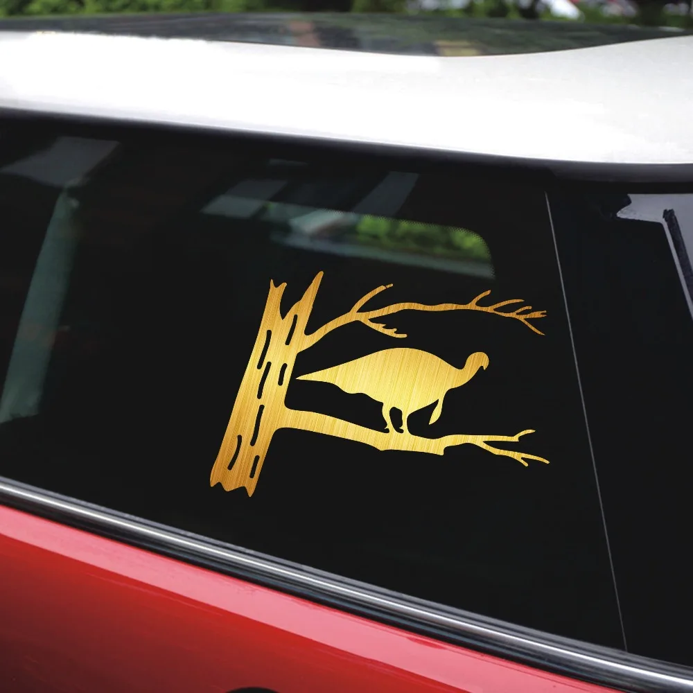 Rylybons DIY 15.5CM*12.7CM Turkey Hunter Bird Hunting Fashion Vinyl Car-styling Car Sticker Window Decal Accessories | Автомобили и