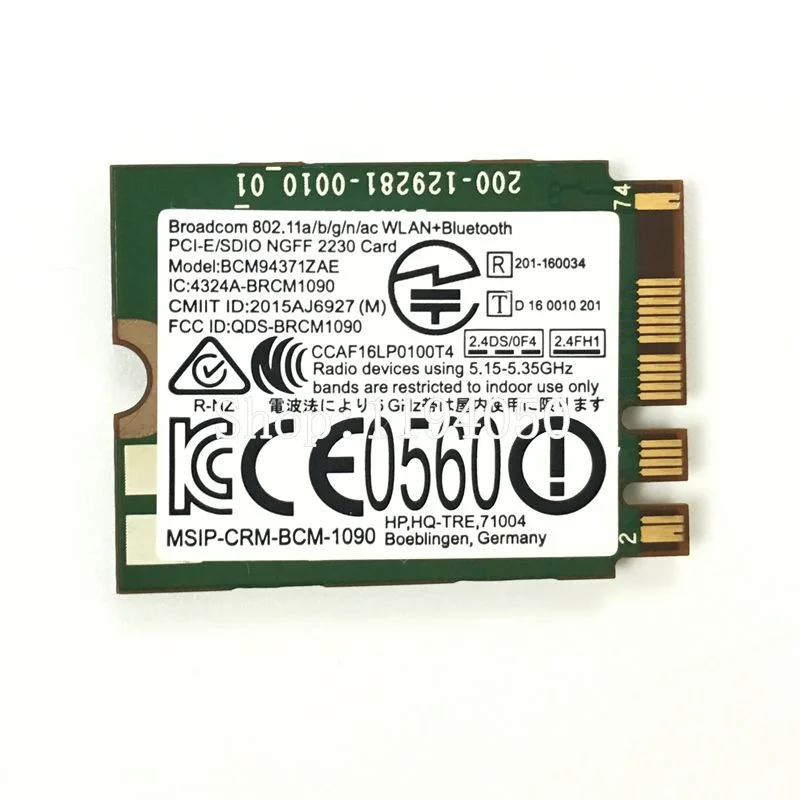 Беспроводная сетевая карта Broadcom BCM94371ZAE BCM94371 BCM4371 802 11 AC NGFF M2 867 Мбит/с Wi Fi и Bluetooth 4 1