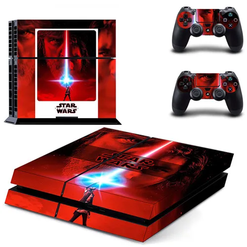 GYTM1351 Звездные войны последний джедай наклейка для PS4 виниловая наклейка, стикер для консоли sony Playstation 4 и 2 контроллера наклейка для PS4 стикер - Цвет: GYTM1351