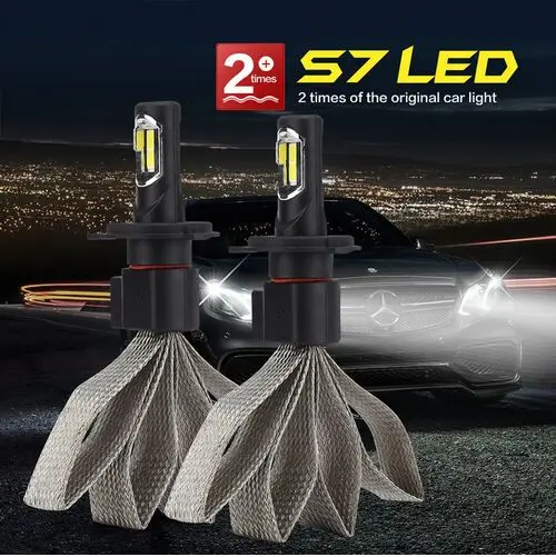 2017 Новый Автомобильный светодиодный фонарь с тепловым излучением S7 8000LM лампа