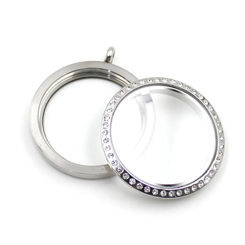 whoelsale 20mm 25mm 30mm 35mm Twist 316L Stainless Steel Floating glass Locket with crystals | Украшения и аксессуары