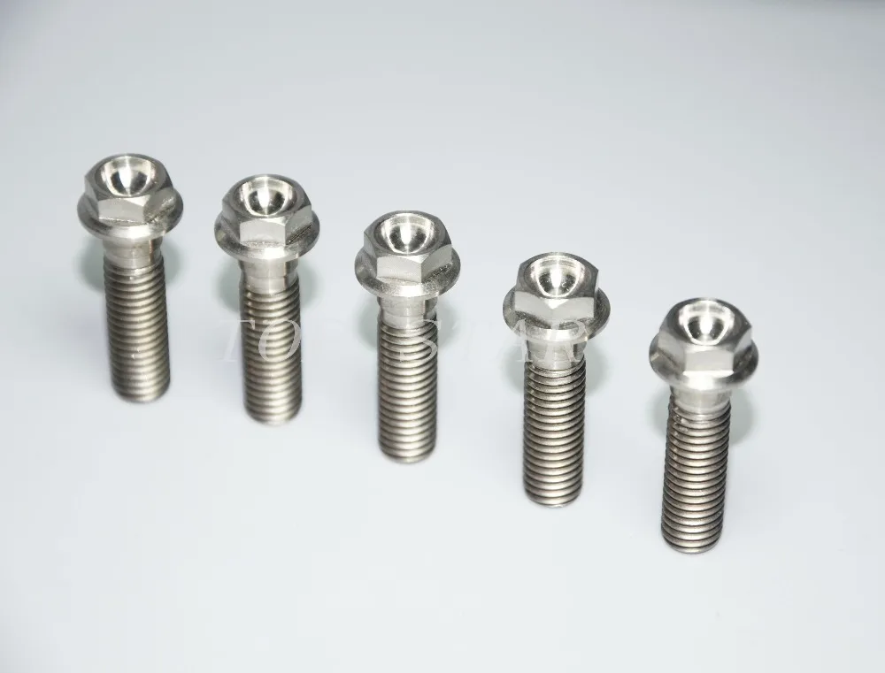 Класс 5 титановый сплав фланцевый болт с шестигранной головкой M10 x (1 25 мм) мм